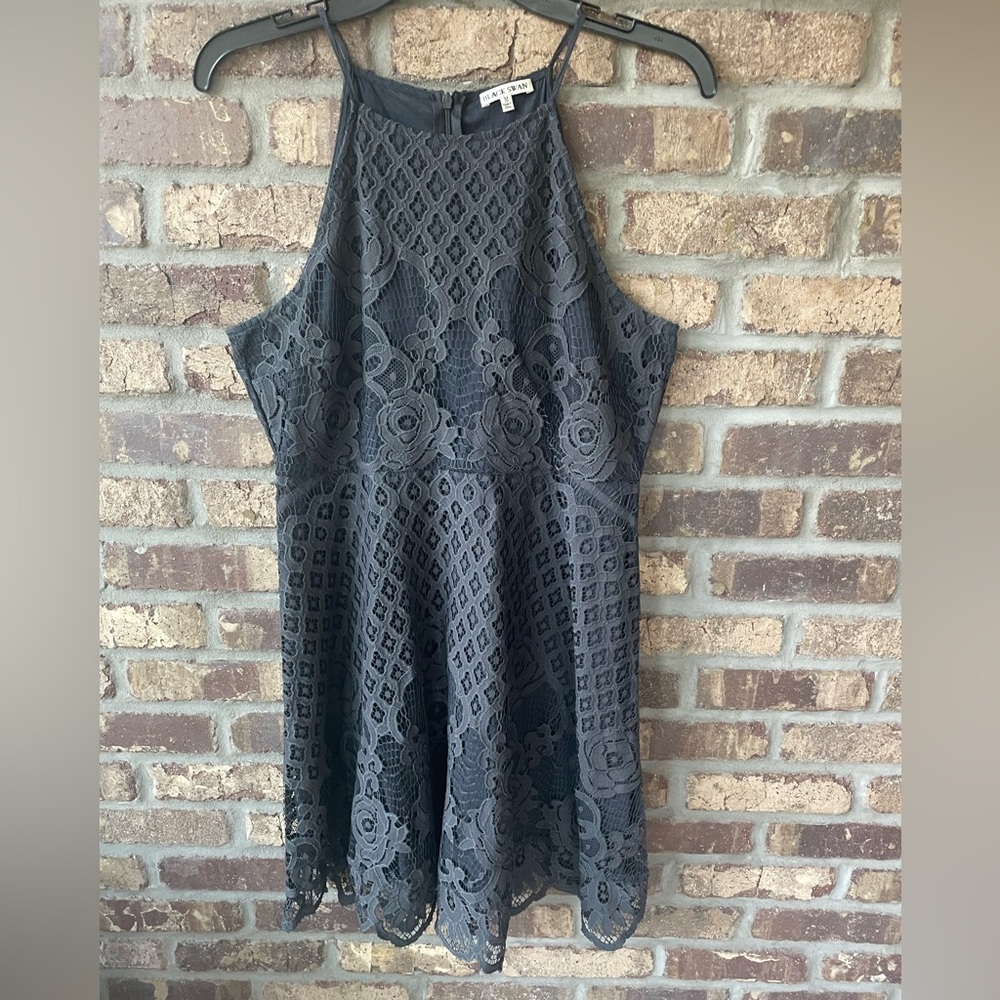 Lacy dark grey dress